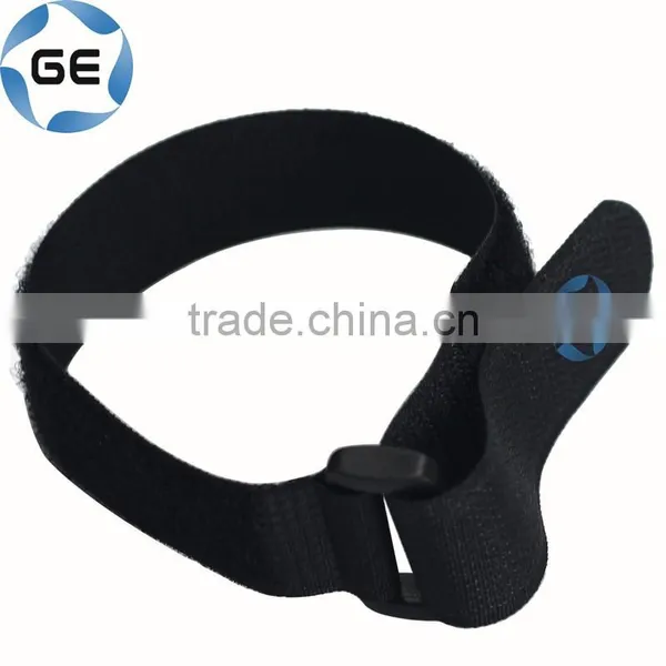 Adjustable Hook and Loop Strap Customizable Self-gripping Cable Tie Fastener With Buckle