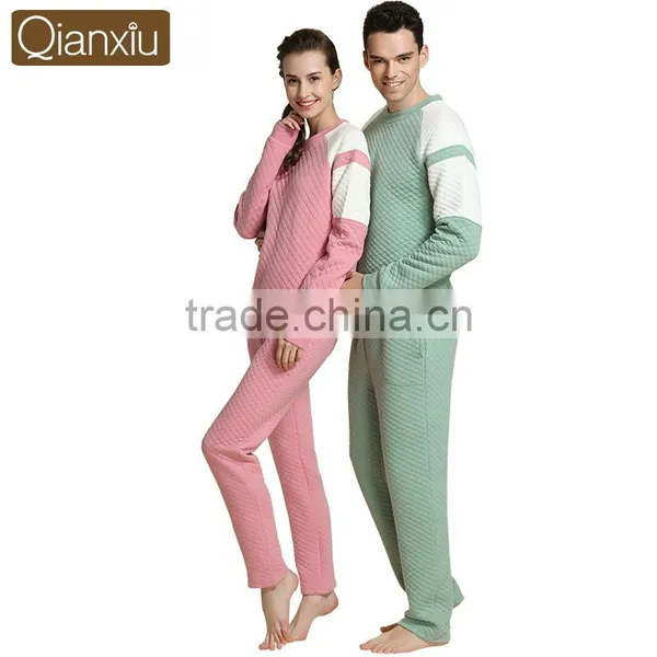 Logo Printed Qianxiu Cotton and Modal Wholesale Ladies Winter Sleepwear photo-2