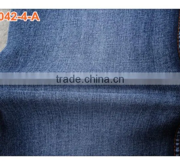 Indigo Cotton Spandex French Terry Knitted Denim Fabric for Jeans photo-5