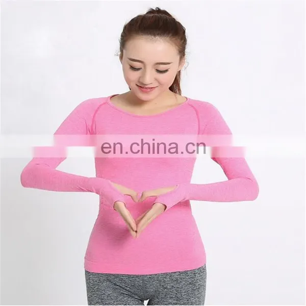 Women 's T-shirts Running Gym Wear High Elastic Tights Women's Sport Shirts Long Sleeve Shirts Fitness Women Clothes Tops photo-2
