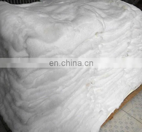 Thick and Soft Raw or Dyed Color Real Rabbit Fur Blanket photo-5