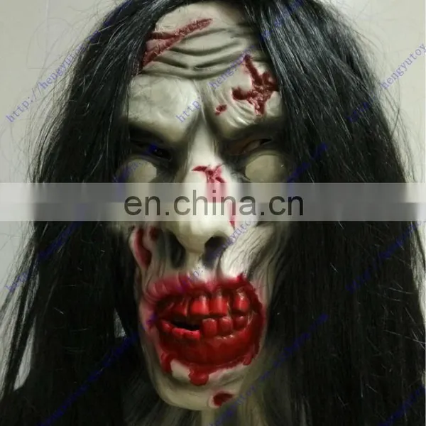 Halloween Zombie Mask Bloody Undead Full Head & Neck Latex Deluxe Fancy Dress