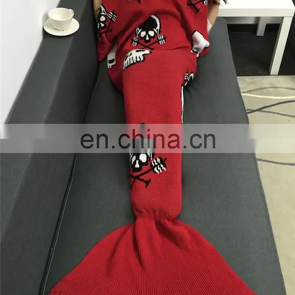 Charming Colorful Mixed Crotched Fish Tail Blanket Mermaid Tail Light Fish Blanket Warm Soft Sleeping Bag for Siesta photo-2