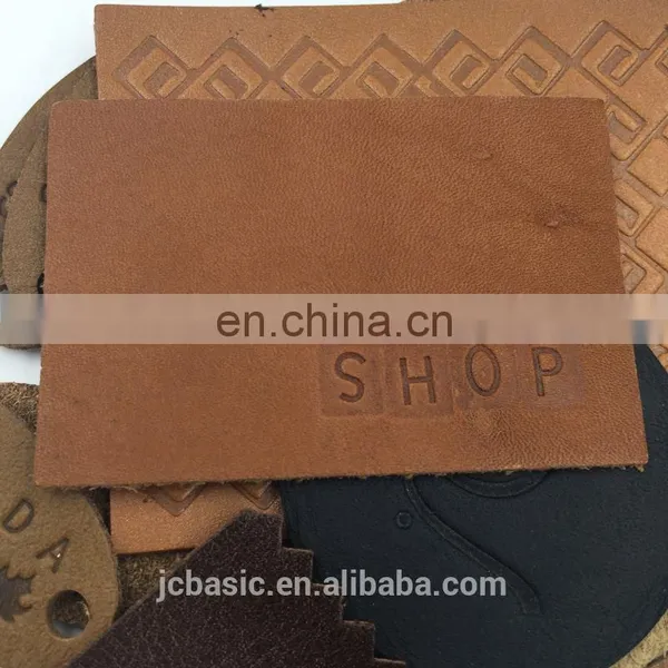 Custom Personalized Logo Genuine Leather Label/ Leather Patch and Tags for Garment photo-4