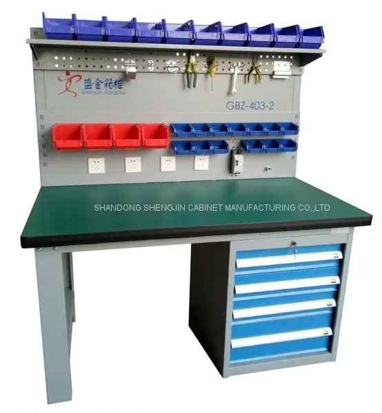 Heavy Duty Steel Drawer Workbench With Panel Garage Tool Cabinets