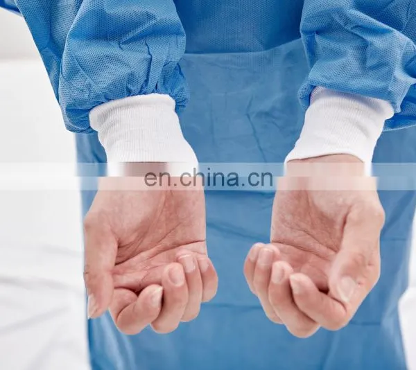 Disposable Surgical Gown Hospital Patient Gown Clothing Blue With High Quality photo-5