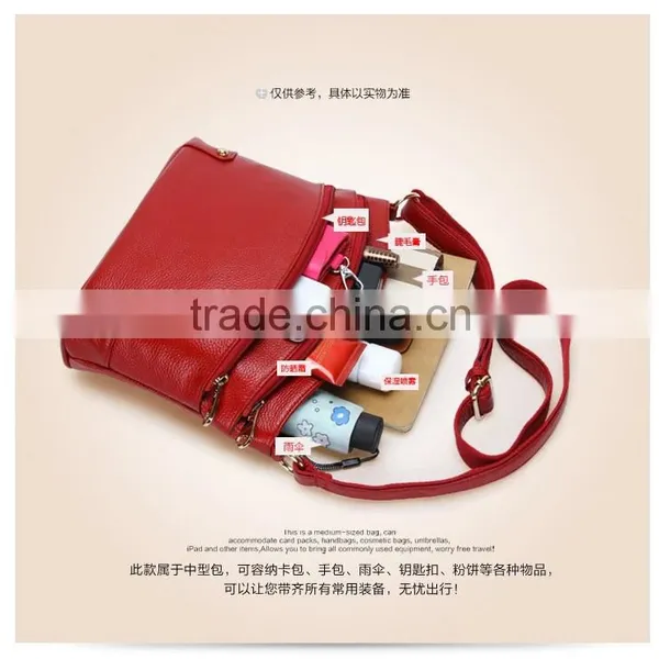 2016 Guangzhou Genuine Leather Shell Bag Shoulder Bags Handbag Messenger Bag for Women photo-3