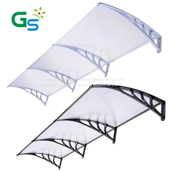 Strong Plastic Bracket UV-protective Polycarbonate Hollow Sheet Door Awning in Factory Price photo-2