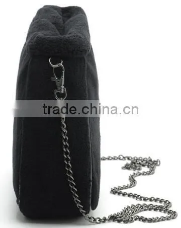 High Quality OEM Fleece Cosmetic Hand Bag,black Makeup Travel Pouch,toiletry Travel Vanity Artist Bag photo-3