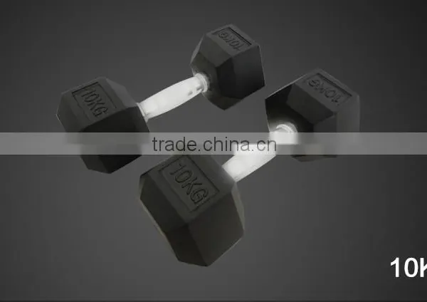 China Wholesale Rubber Hex Dumbbell for Sale photo-6