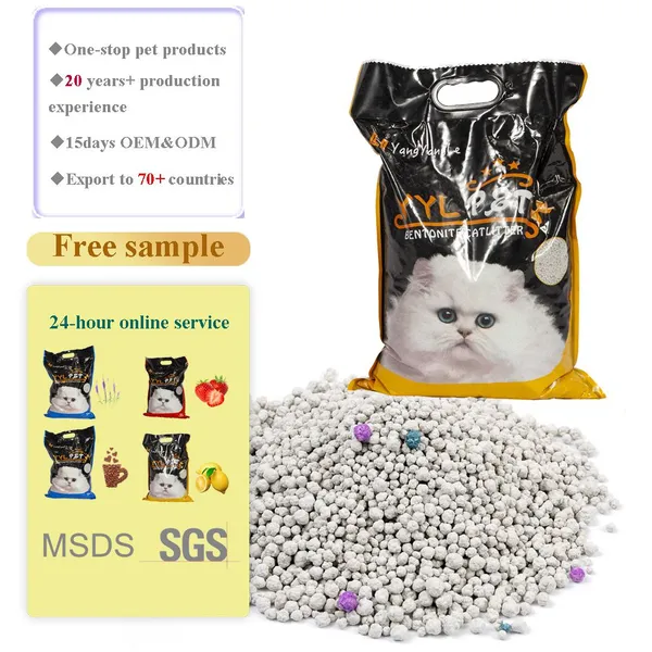 Less Dust and Strong Odor Control Bentonite Cat Litter