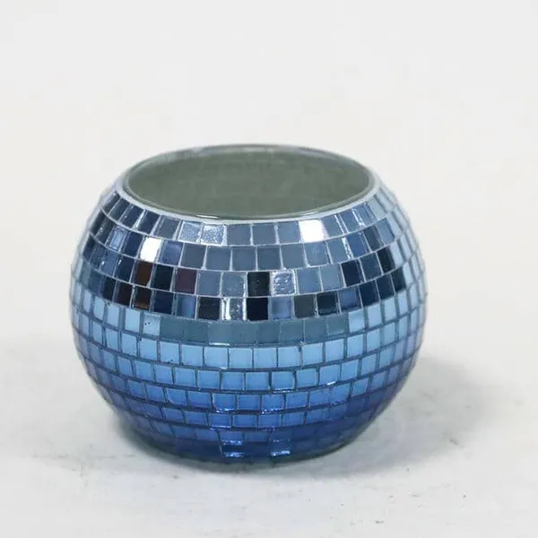 Mosaic Jar Glass Vase Glass Container Jar photo-3