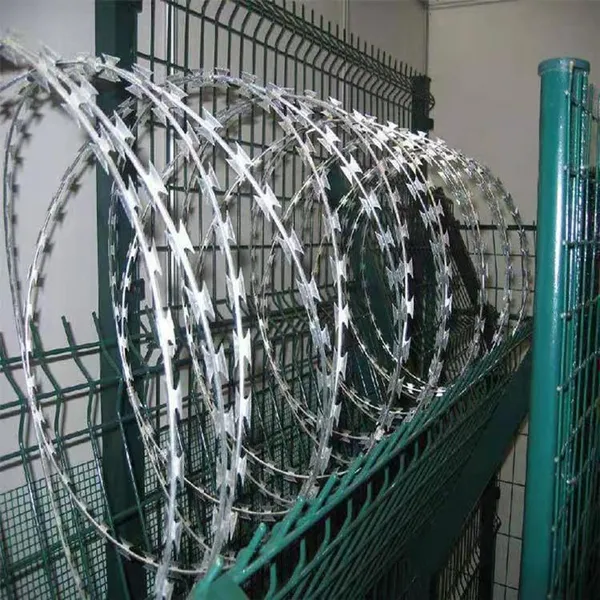 Wholesale Hot Dip Galvanized Razor Barbed Wire Coils for Farm and Border Fence photo-3