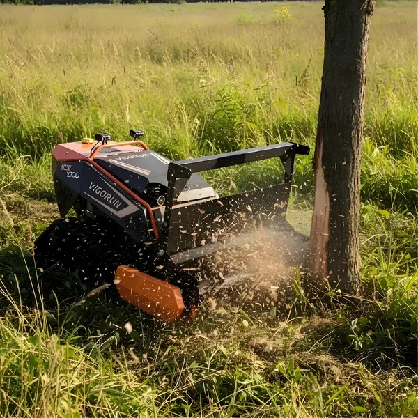 Vigorun Tondeuse robot pour pelouse avec hachette de tonte/marteau hachette/broyeur de forêt/pelle à neige Broyeur sur chenilles