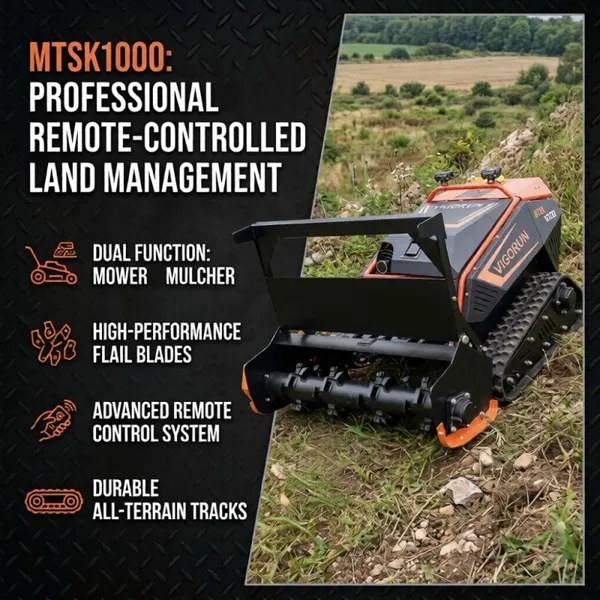 Vigorun MTSK1000 Lawn Mulcher Hazard-Free Work Solution CE EPA Certification Hammer Lawn Mower Other Farm Machines
