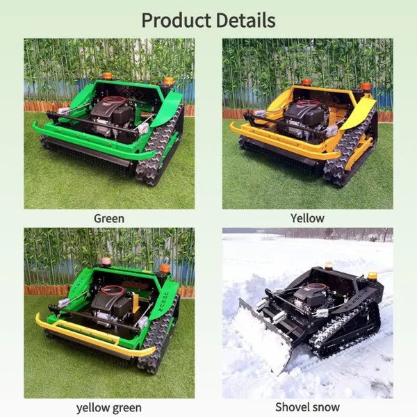 Petrol All Terrain Adjustable Blade Height by Remote Control Remote Control Lawn Mower on Tracks photo-4