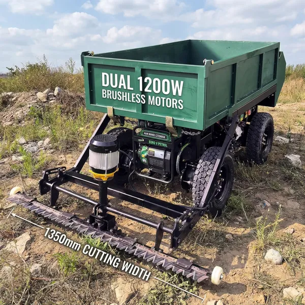 Wireless Remote Control Robotic Grass Cutter Machine With Brushless Motor for Slope and Field Mowing