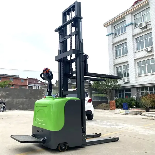 2000kg 1000kg 1500kg New Full Electric Semi Electric Portable Stacker Pallet Forklift Self Lifting Stacker photo-4