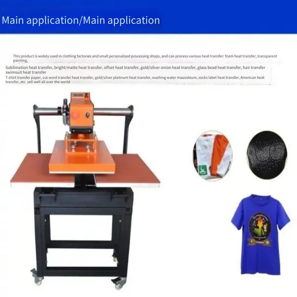 Automatic Pneumatic Clothing Hot Ironing Machine - Supply of Semi-automatic Clothing Ironing Machines, Pneumatic T-shirt Heat Transfer Machines photo-2