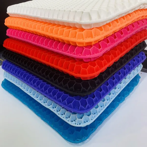 Popular Breathable Honeycomb Gel Seat Cushion TPE Gel Enhanced Seat Cushions Non-Slip Cover Cushion