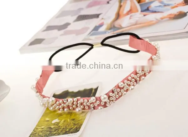 Wedding Bridal Crystal Pearl Wedding Headband photo-5