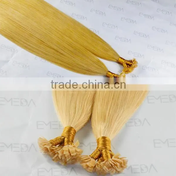 8-30" Blonde Remy Falt Tip Hair 8A Grade Hair Extension Mongolia Hair Type photo-3