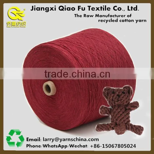 OE Recycled/Regenerated Cotton Polyester Blended Yarn Manufacturer for Hand Knitting Pet Toy photo-4