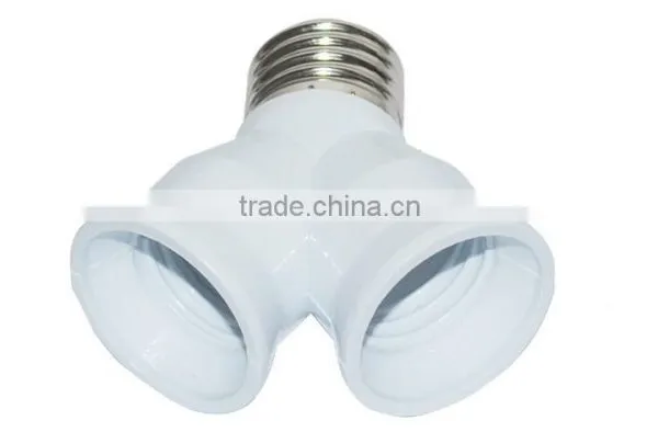 Fireproof E27 to 2 E27 Lamp Holder Converter Socket Led Light Bulb Base Type E27 to 2E27 Splitter Adapter For Led Lamp photo-4
