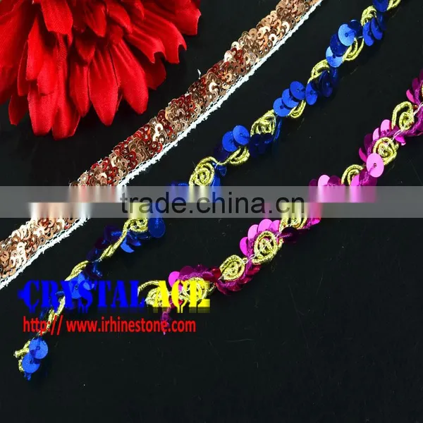 Spangle Sequin Roll Trim Sequin Lace Trims for Garment Accerssories photo-3