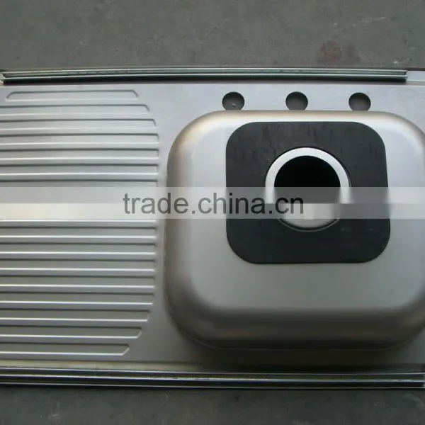 800x500mm Satin Treatment With 3 Faucet Hole Stainless Steel Sink Hot Sale for South America photo-2