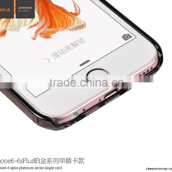 Card Holder PU Back Case for IPhone 6s Plus Original HOCO Platinum Series Card Slot Soft Leather Cover for IPhone 6Plus MT-5772 photo-6