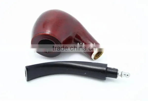 Classic Wooden Smoking Tobacco Pipe With Pouch and Stand Red Wooden Smoking Pipe photo-5