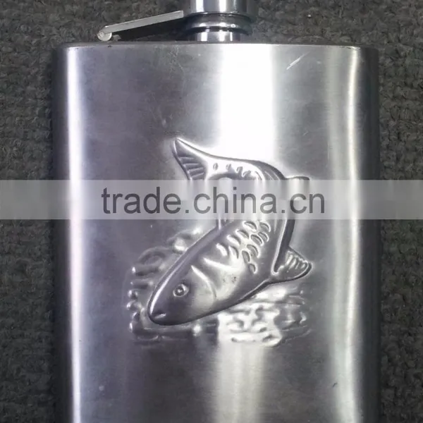 6oz Logo Customzied Metal PU Leather Wrapped Hip Flask photo-6