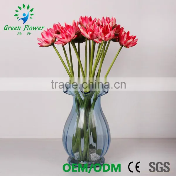 Greenflower 2016 Wholesale NaturalTouch Latex PU China Waterlily Artificial Flowers Latus for Wedding Decoration photo-4
