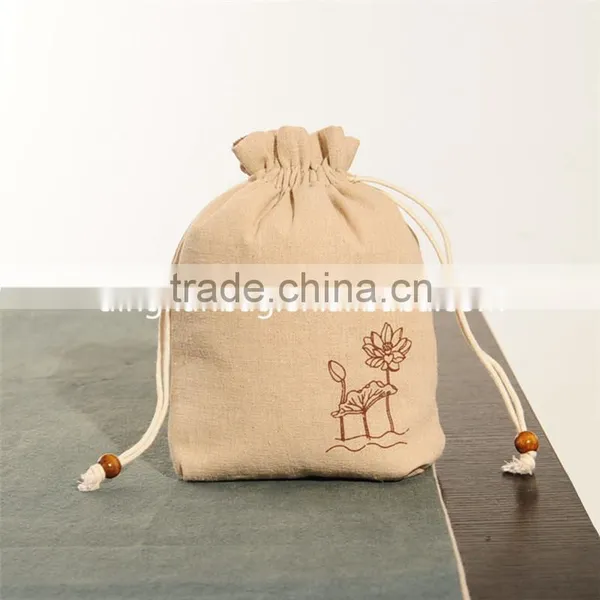 2015 Cotton Drawstring Bag With Logo in Custom photo-2
