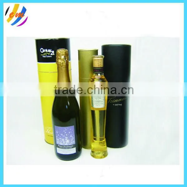 Custom Wine Paper Box With Metal Top and Bottom
