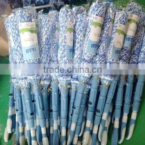 Twist Handle Type and Steel Pole Material Magic Blue Microfiber Mop photo-2