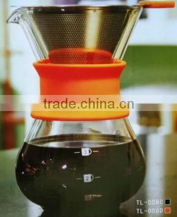 300ml Manual Drip Glass Coffee Maker With Stainless Steel Filter photo-2