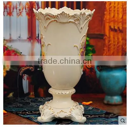 Modern Luxury Gold Chinese Ceramic Vase for European Style Home Decor photo-3
