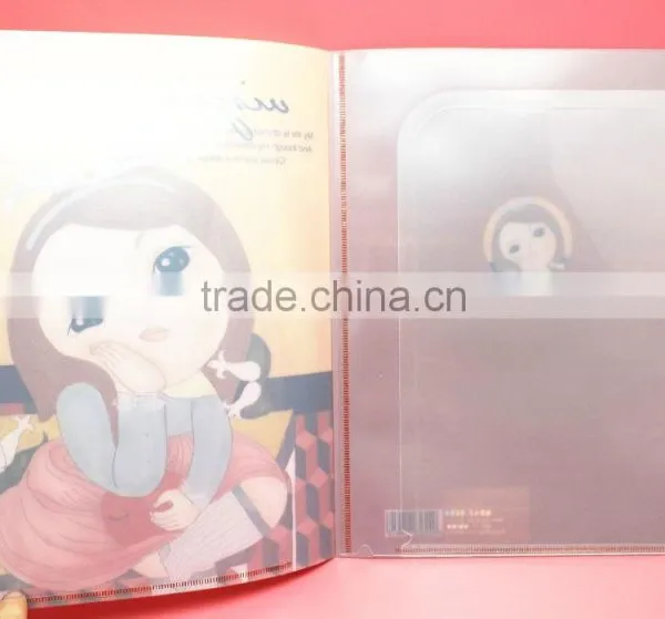 Lovely Girl Design A4 Plastic pp Folding Foldable File Folder l Shape File Folder Plastic Expandable File Folders With Pocket photo-6