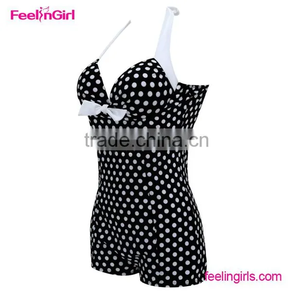 2016 Black Halter One Piece Bikini Swimwear photo-3