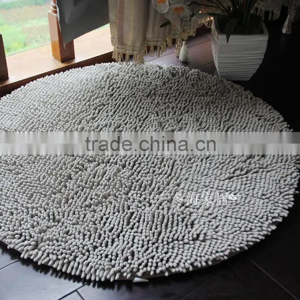 High Pile Shaggy Carpet Living Room Floor Mat and Rugs Round Shape photo-6