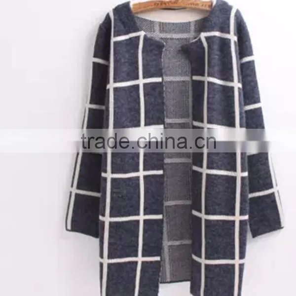 Round Neck Long-sleeved Long Section Women Cardigan Cheap Long Cardigans photo-4
