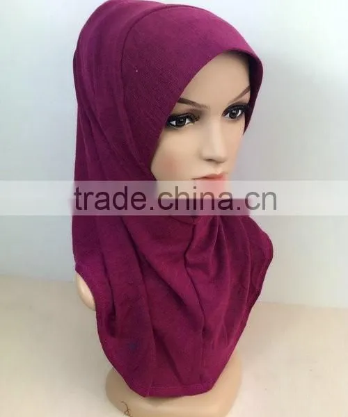 H255 Plain One Piece Pashmina Hijab photo-6