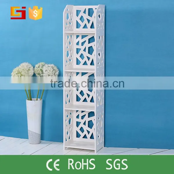 white self-assembled plastic anti-rust bathroom towel shelves