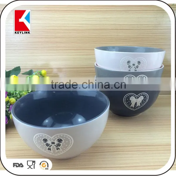 Two-tone Matt Color Cheap Salad Stoneware Soup Ceramic Bowl Wholesale photo-6