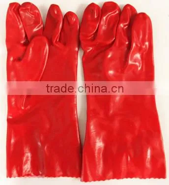 15 Inch Red Pvc Household Gloves Industrial Gloves photo-3