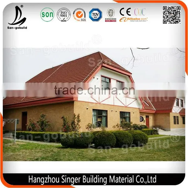 Africa Market Aluminum Zinc Roofing Sheet, Stone Coated Metal Roof Tile For House Plan photo-4