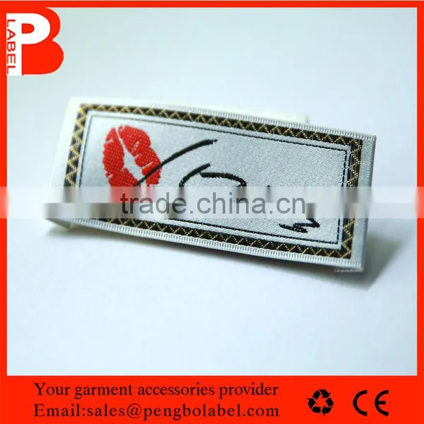 Custom Satin Woven Label / Centerfold Woven Label for Shoes photo-3