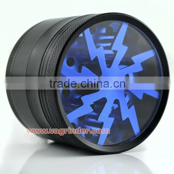 China Wholesale Industrial Aluminum Grinder , 4 Pieces Weed Herb Grinders Sharp Stone photo-2